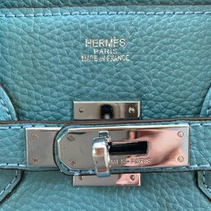 Turquoise Leather 35cm Bag